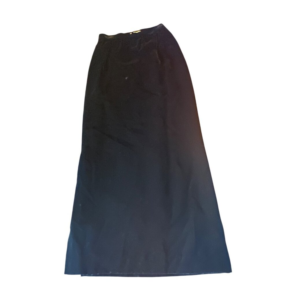 Mila Schön Alta Moda Pronta Black Velvet Maxi Skirt Vintage 80s Cocktail Size 10